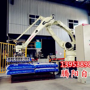 腾阳全自动高位码垛机轻松实现预混料袋子的自动码垛