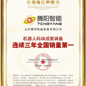 腾阳机器人码垛成套装备连续三年荃国销量前列
